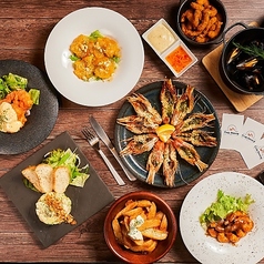 クラブシュリンプ全ての名物が入った「オールスターコース」！太陽の海老や生牡蠣カニ料理など全8品6,000円の写真