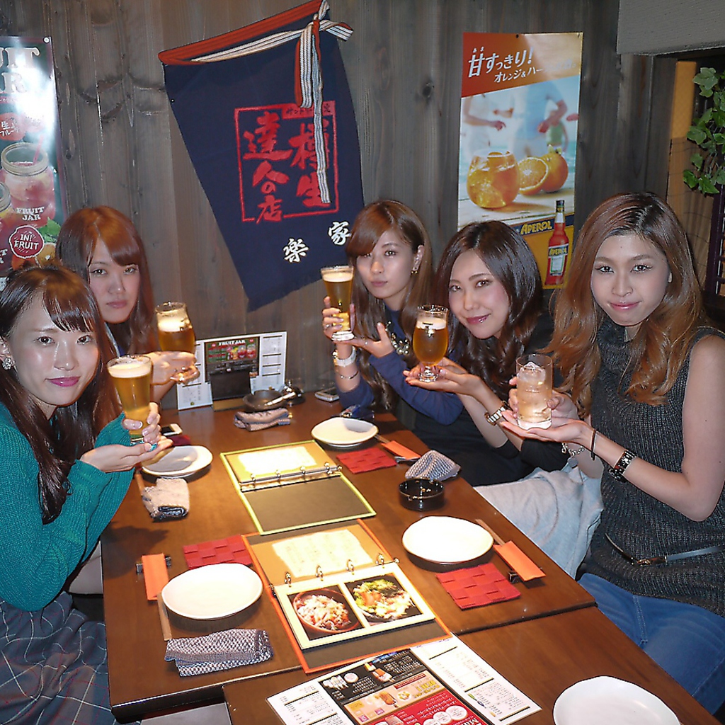 女子会や記念日など長時間のお席の確保も問題無し！ごゆっくりお過ごし下さい。