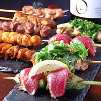 創作串が大人気。イタリアン串からパクチー串まで人気