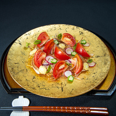 トマトと玉葱の柚子ドレッシング