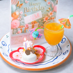 記念日・誕生日にぴったり♪サプライズプレートご用意しております。