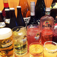 様々なアルコールをそろえております。