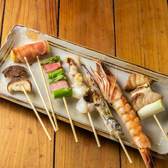 【野菜串】なすび/オクラ/ししとう/ぎんなん/エリンギ/にんにく　各