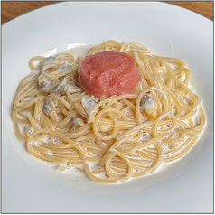 アサリとたらこのクリームパスタ