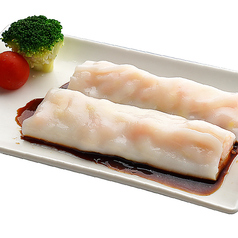 海老と黄ニラの蒸しクレープ 一皿