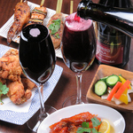 ワインも充実のラインナップ☆単品飲み放題は120分1738円（税込）