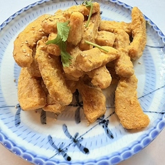 かぼちゃの塩卵黄絡め