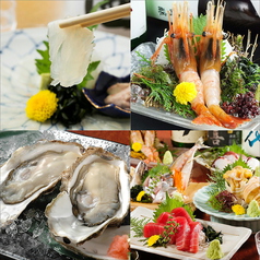 横浜駅徒歩1分で漁師の味！函館直送の魚介や水槽から活〆のカワハギ薄造りが人気！牡蠣や日替わり鮮魚も◎の写真