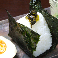 おにぎり　味玉・スープ付き＜高菜 or 明太子＞