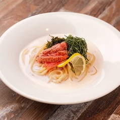 明太子と大葉のクリームパスタ