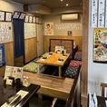 掘りごたつは20名様まで。ご家族でのご利用も多いです。