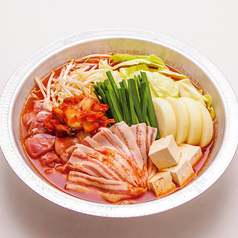 豚と鶏のキムチチゲ鍋 (うどん付き) 1人前
