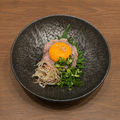 料理メニュー写真&nbsp;アジのなめろう卵黄のせ