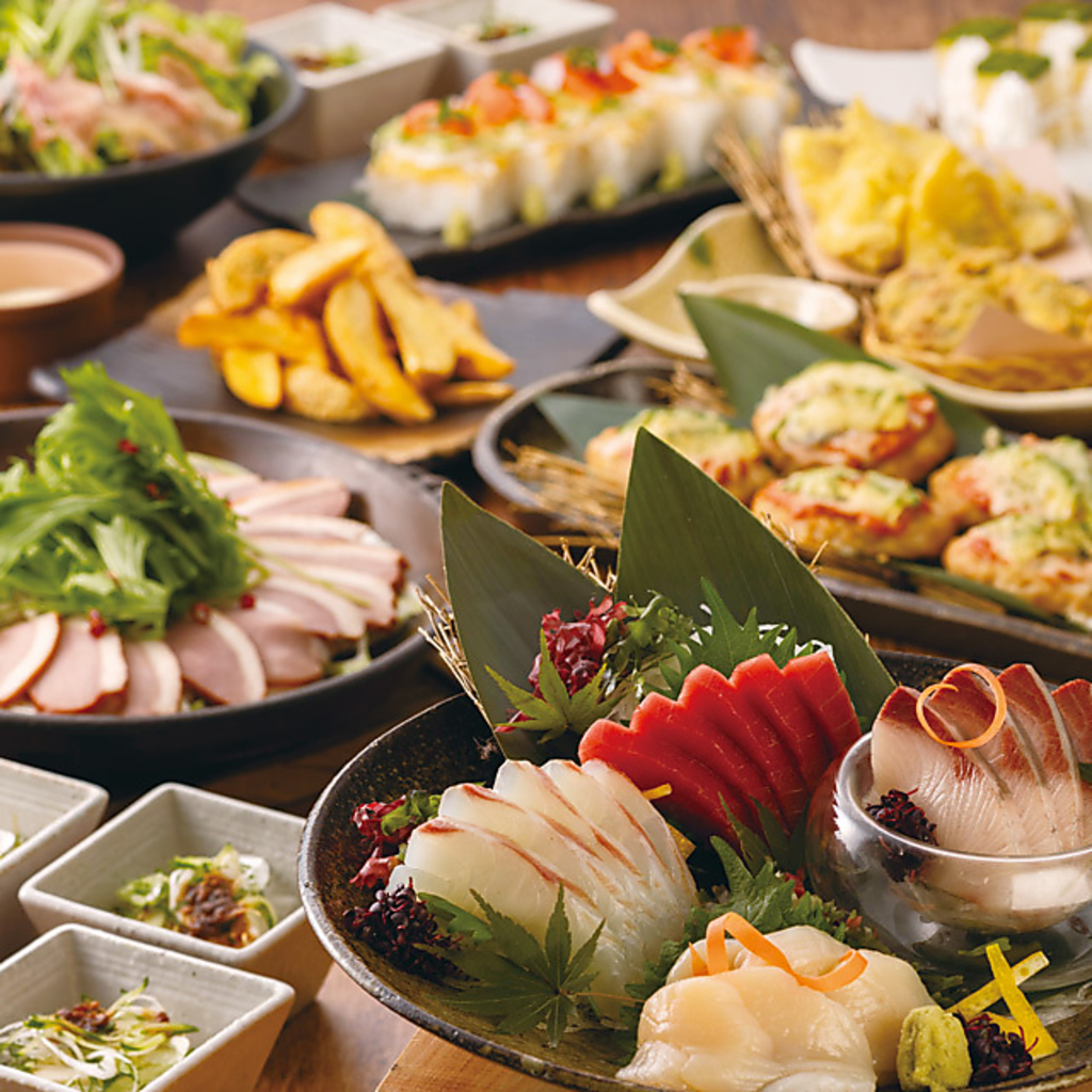 合鴨スモークとたっぷり葱の陶板煮付！お料理9品＋2H飲み放題　[舞コース]4,500円★