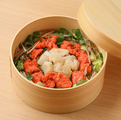 帆立明太バターのわっぱ飯