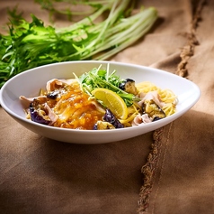 【和風】豚肉とナスと水菜の大根おろしポン酢/【和風】ほうれん草とベーコンのバター醤油