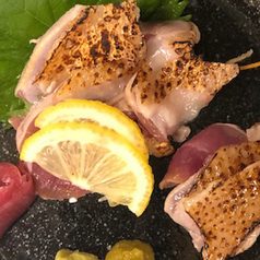 モモ肉炙りたたきと砂肝盛り合せ