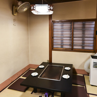 落ちついたお座敷でゆっくりと…