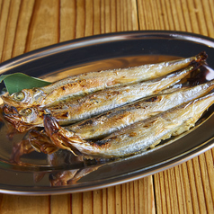 子持ちししゃもの炭焼き