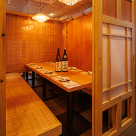 扉付き個室！周りを気にせずくつろげる和空間