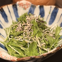 水菜とじゃこのゆかりサラダ