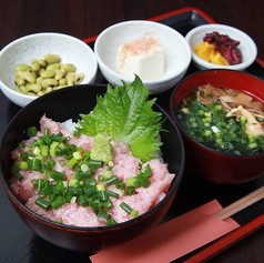 本まぐろのネギトロ丼セット