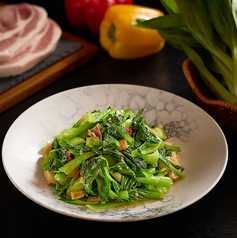 油かすと中国野菜の炒め
