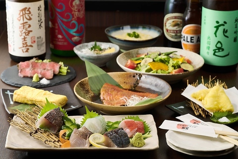 上大岡、港南中央で日本酒と鮮魚を…日本酒は60cc290円からの安心サイズ！