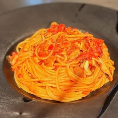 本日のトマトソースパスタ