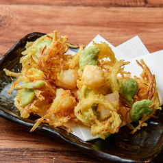 そらまめとエビの一口かき揚げ