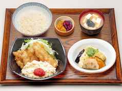 チキン南蛮明太タルタルと豆腐と野菜の煮おろし定食