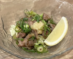 砂ズリのネギ生姜ポン酢