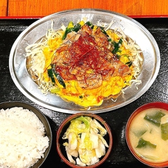 豚バラニラとじ定食