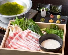 あおさ香るイベリコ豚のとろろしゃぶしゃぶ