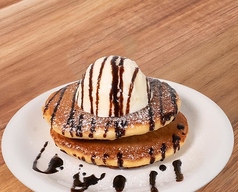 ホットケーキアイス&チョコソース