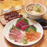 豚もつ串焼き・煮込みと市場仕入れの鮮魚へのこだわり！