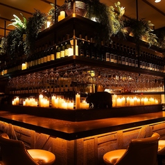 キャンドルバーカウンター席