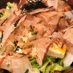 豆腐のカツオ節たっぷり和風サラダ Mサイズ