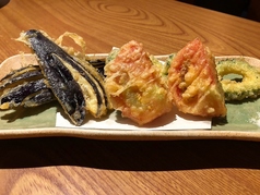 夏野菜天ぷら盛り合わせ(ゴーヤ、なす、とまと)
