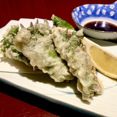 真鯛と梅肉の香り揚げ