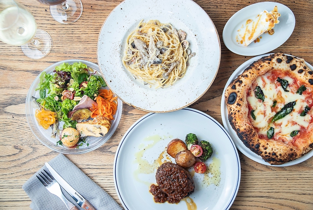 【平日ランチ限定】サラダ付き前菜から選べるメイン（9種類）とデザートまでついた贅沢ランチコース