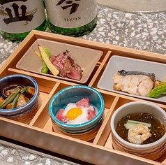 ◎割烹御膳(季節の魚・和牛・小鉢(壱)・女将の小鉢・小鉢(弐))