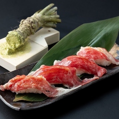 延寿牛コウネの炙り寿司(一貫)