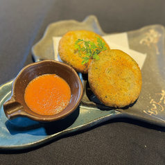 のり塩チーズいももち明太ソース