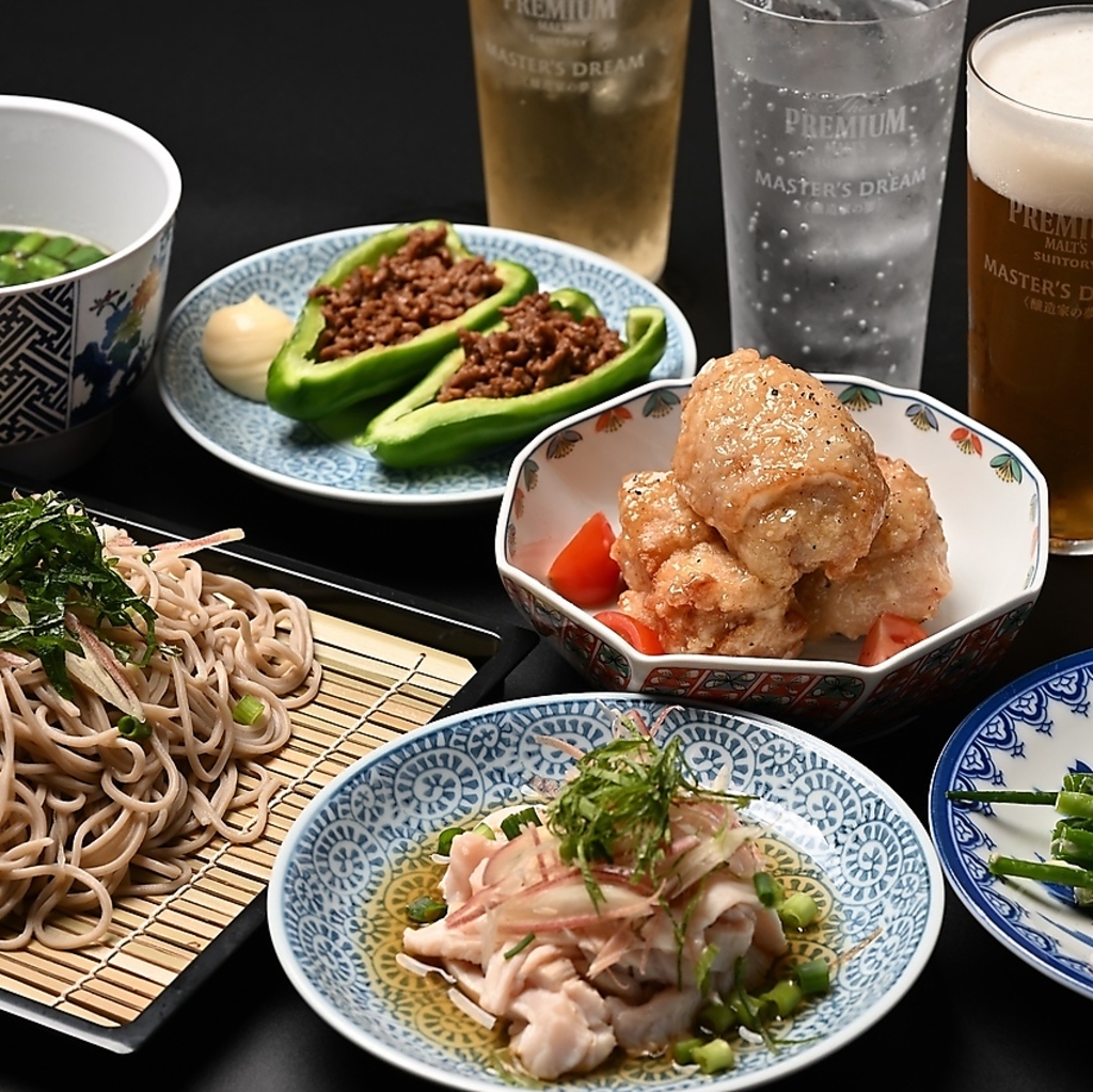 コース料理5500円(税込)～豊富にご用意！ヘルシーなつまみ×蕎麦は美容意識や健康志向の方にも人気☆