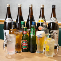 厳選日本酒から世界のビールまで！充実のラインナップ