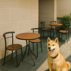 ペット同伴OKのテラス席をご用意。