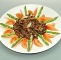 料理メニュー写真&nbsp;豚角煮/牛肉の黒胡椒炒め/牛肉と野菜辛子炒め/牛肉のカキ油炒め