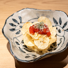 燻製ポテチと明太子のポテトサラダ