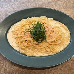 明太子と飛び子のクリームパスタ